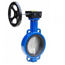 Wafer type rubber lined butterfly valve